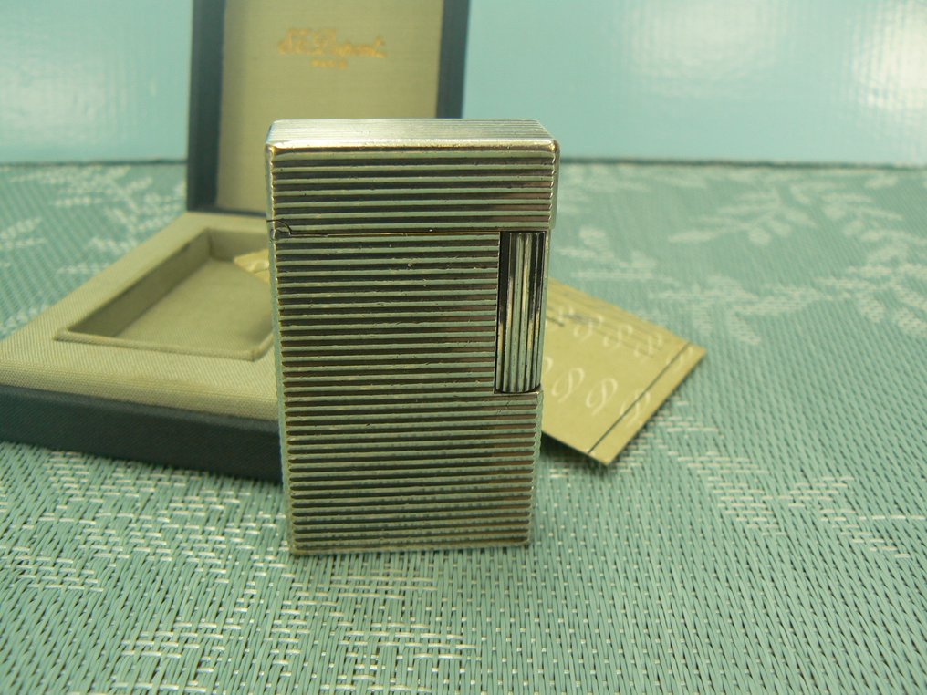 S.T. Dupont - Line 1 - Lommelighter - Forsølvet #1.0