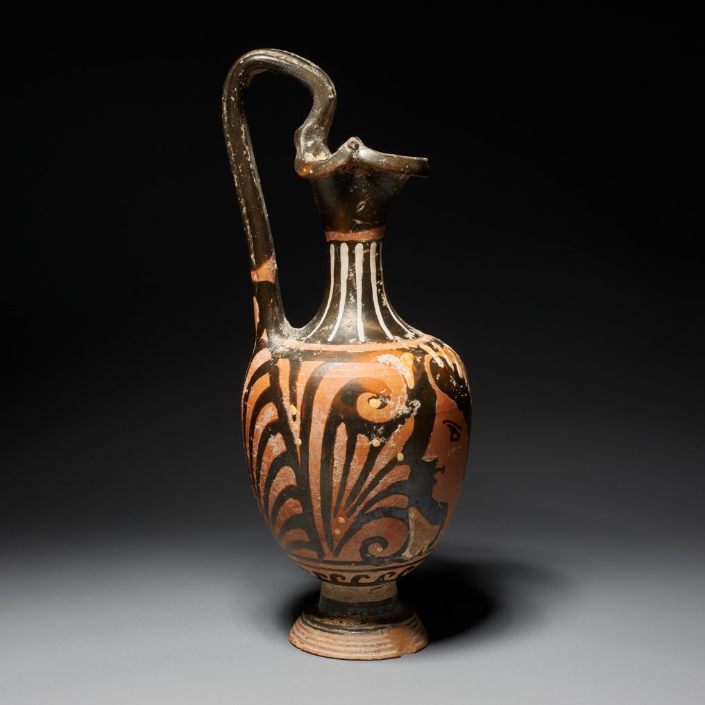 古希臘，邁錫尼 陶瓷 Oinochoe。公元前4世纪。高20.5厘米。 #3.2