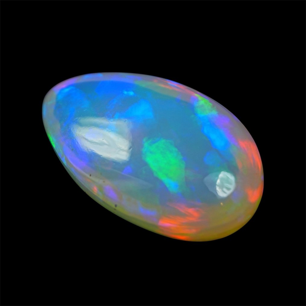 Sin precio de reserva Blanco Ópalo  - 13.50 ct - International Colored Gemstone Association (ICA GemLab) - Hermoso juego de colores #1.0