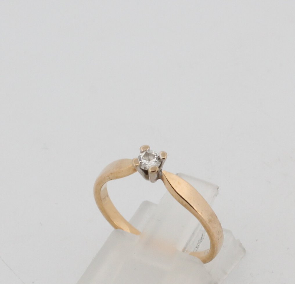 沒有保留價 - 戒指 - 18 克拉 黃金 鉆石 (天然)  #2.1