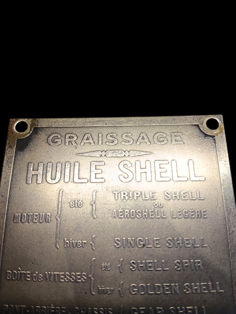Pompa benzynowa (1) - Shell - Ancienne petite plaque shell - 1900-1910 #2.1