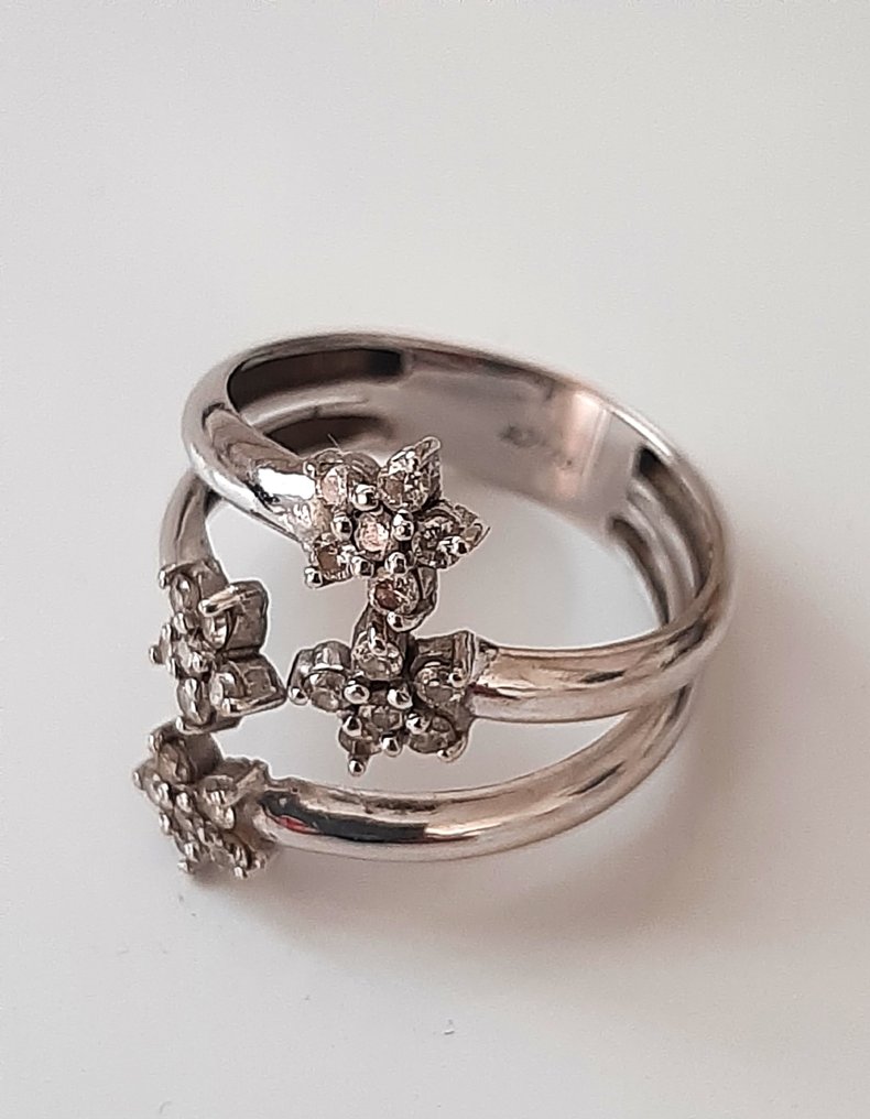 Sin precio de reserva - Anillo - 18 quilates Oro blanco Diamante (Natural) #3.2