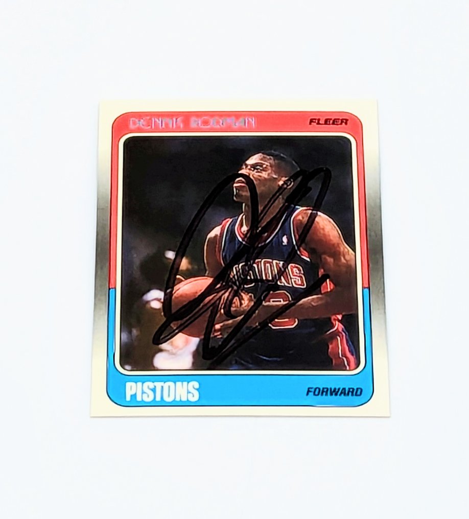 1988/89 Fleer NBA Signed Dennis Rodman Reprint #43 RC - Autograph JSA Certified Card - 近全新(NM) #1.0