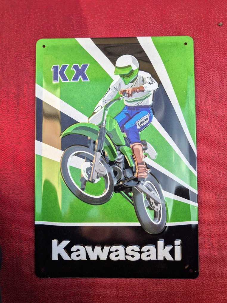 Signă emailată Kawasaki - Semn de email - Metal #3.2