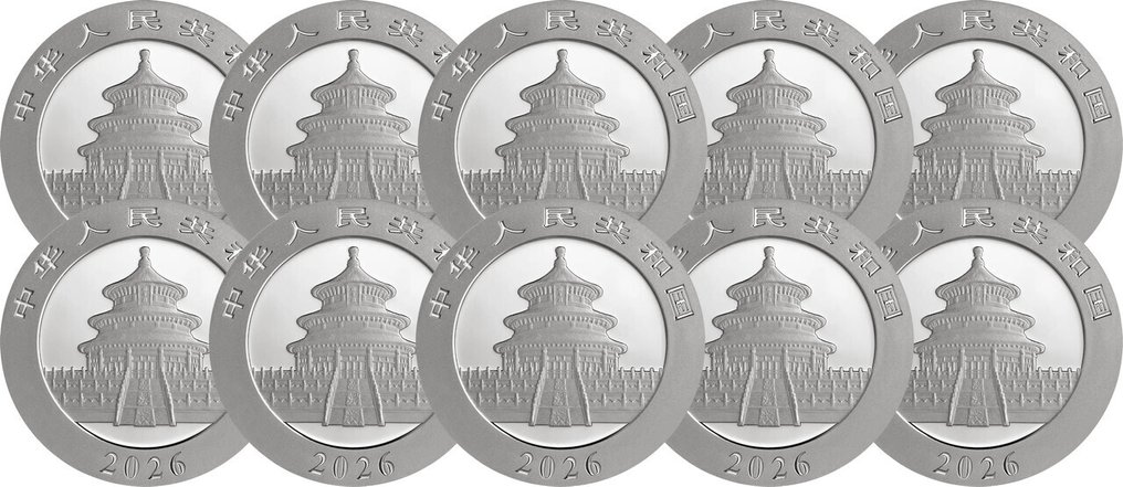 10 Feinunzen - Silber .999 - Panda 2026 - 300 gram - fine silver #2.1
