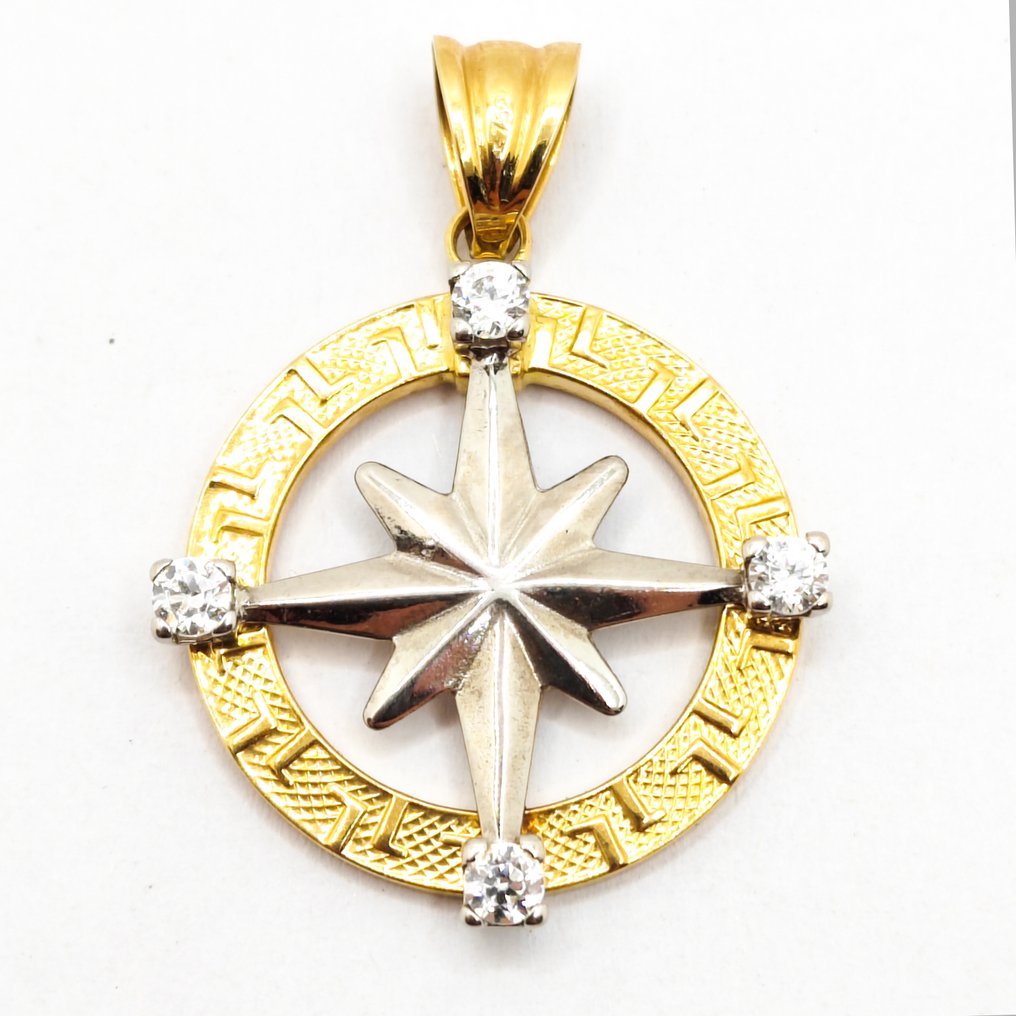 Anhänger - 18 kt Weißgold, Gelbgold #1.0