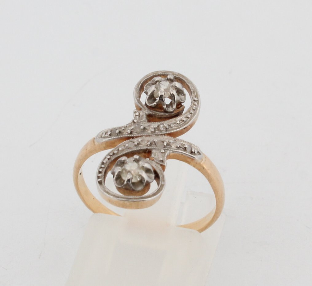 沒有保留價 - 戒指 - 18 克拉 黃金 鉆石 (天然) - 鉆石 #1.0