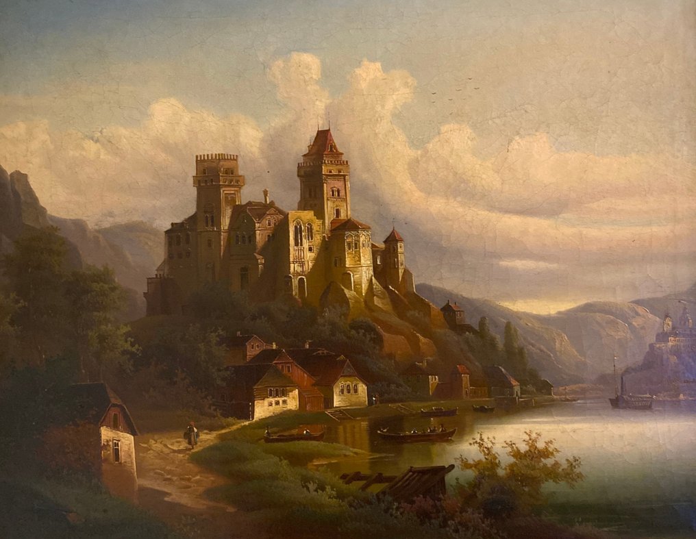 Johann Wilhem Jankowski (c.1825-1870), Αποδίδεται σε - Landschaft mit Schloss #1.0