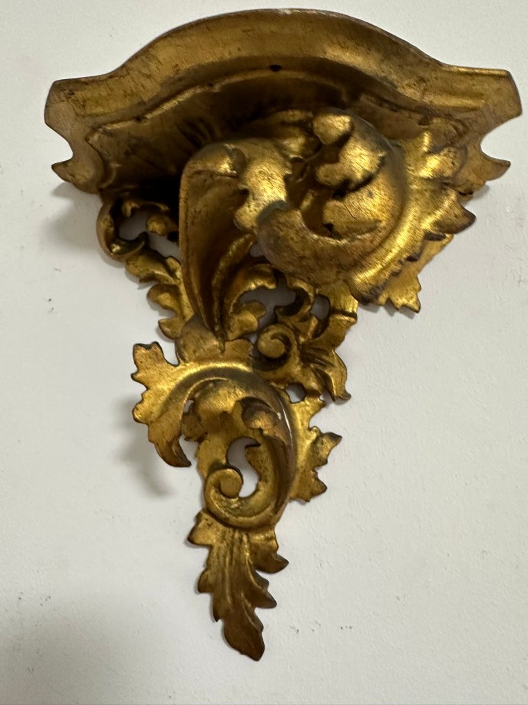 Κονσόλα - Ξύλο, χρυσό φύλλο - ράφι με χρυσό φύλλο #1.0