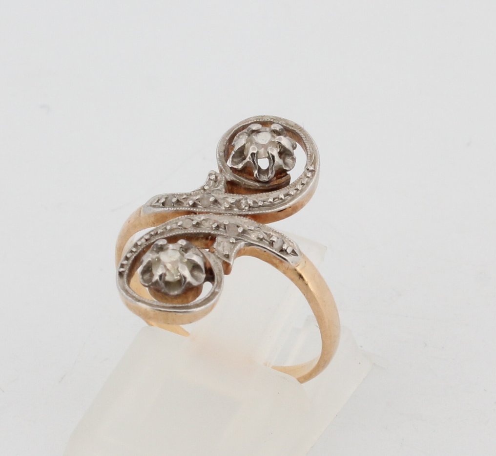 沒有保留價 - 戒指 - 18 克拉 黃金 鉆石 (天然) - 鉆石 #2.1