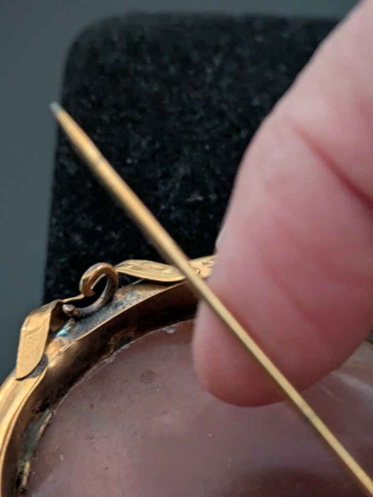 No reserve price - Cameo golden metal frame #2.1