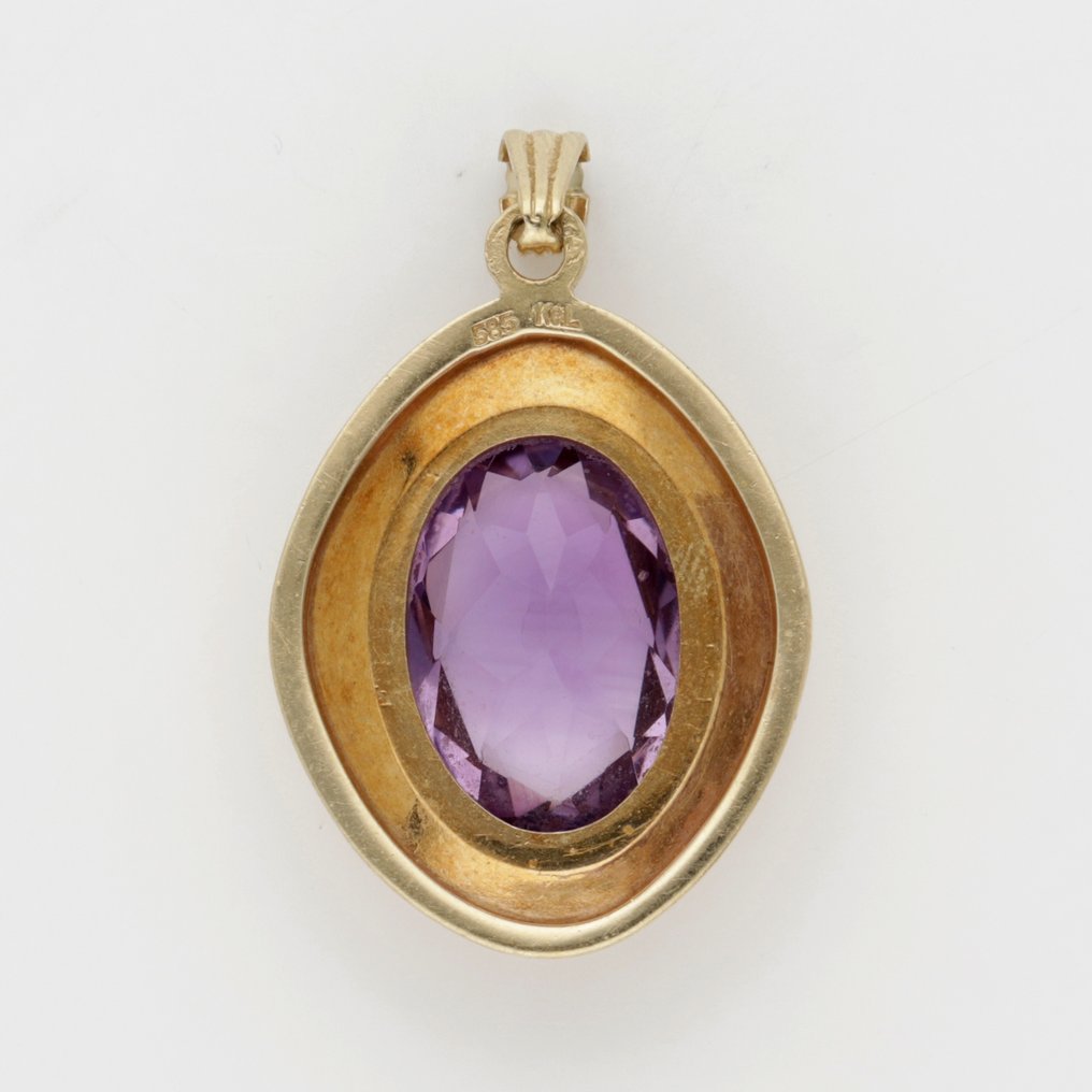 Wisiorek - 14-karatowe Żółte złoto Spinel #1.0