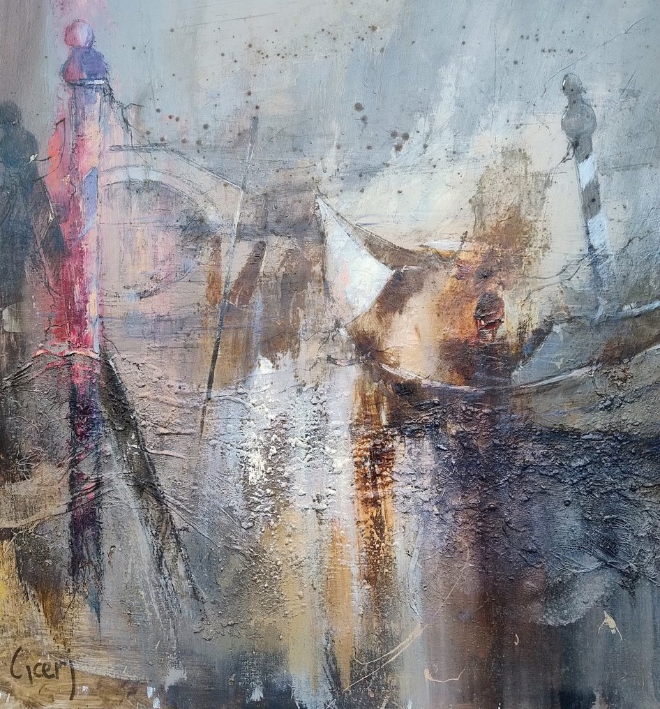 donato ciceri - Laguna nebbiosa veneziana #2.1