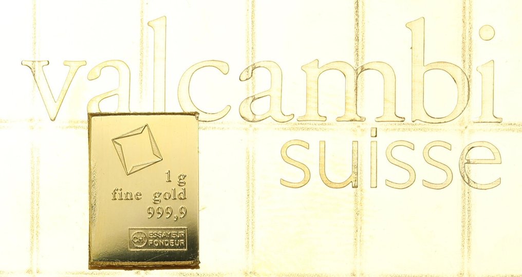 1 grama - Ouro .999 - Valcambi, Switzerland  (Sem preço de reserva) #2.1