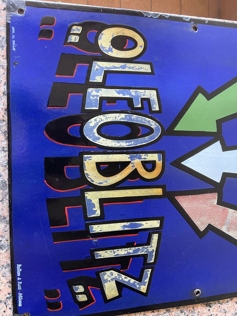 Ballan & Butti Milano - OLEOBLITZ - Sinal de esmalte - Esmalte, Metal #2.1