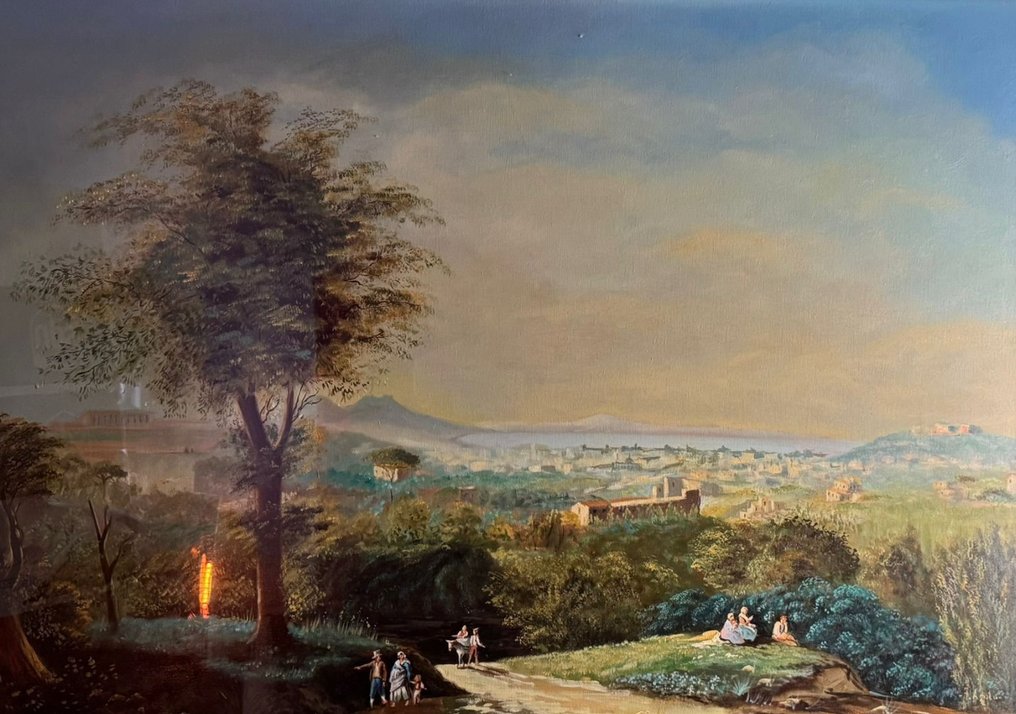 Ιταλική σχολή (XX) - Veduta di Napoli dallo Scudillo - NO RESERVE #1.0