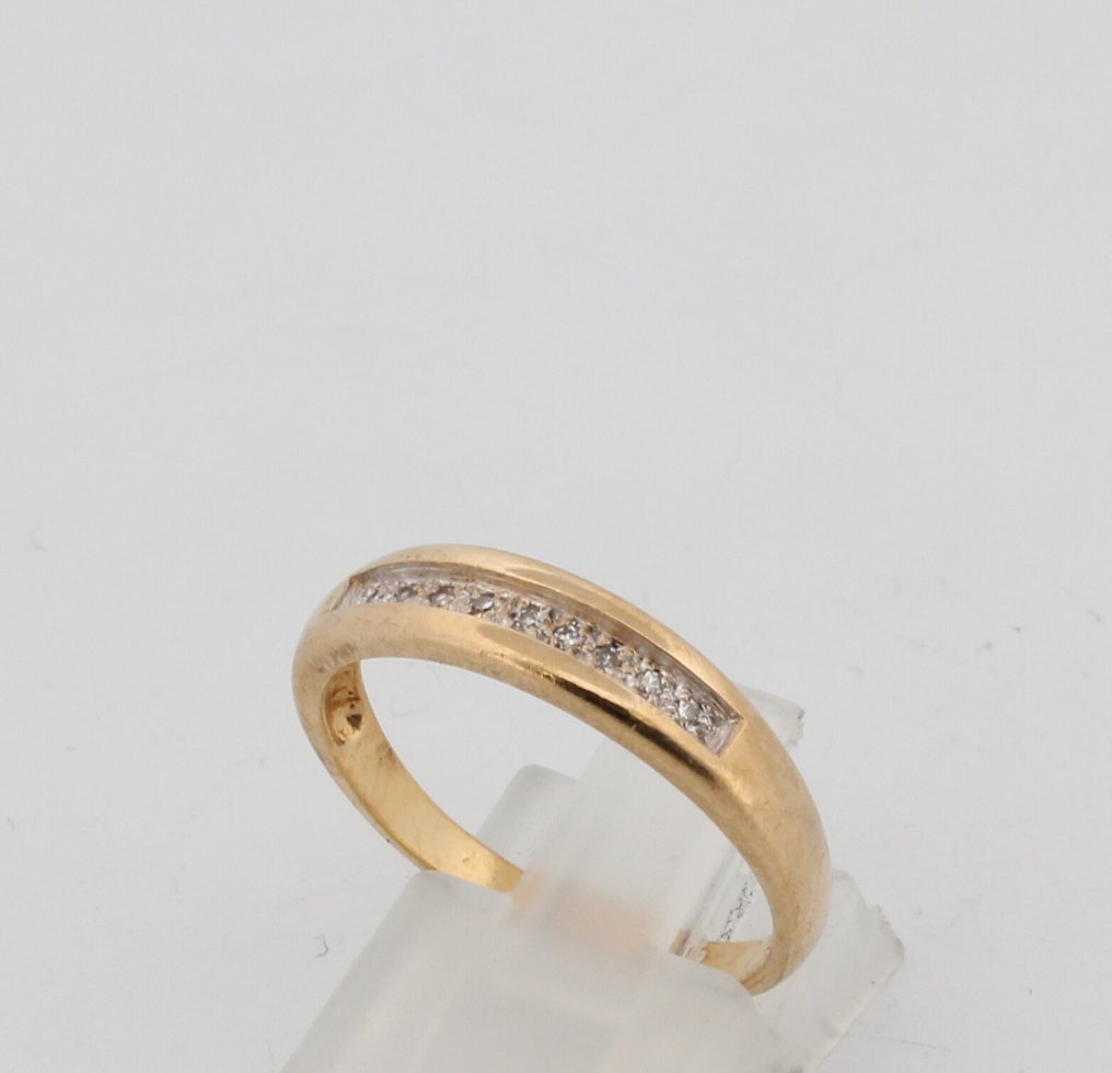 沒有保留價 - 戒指 - 18 克拉 黃金 鉆石 (天然)  #2.1