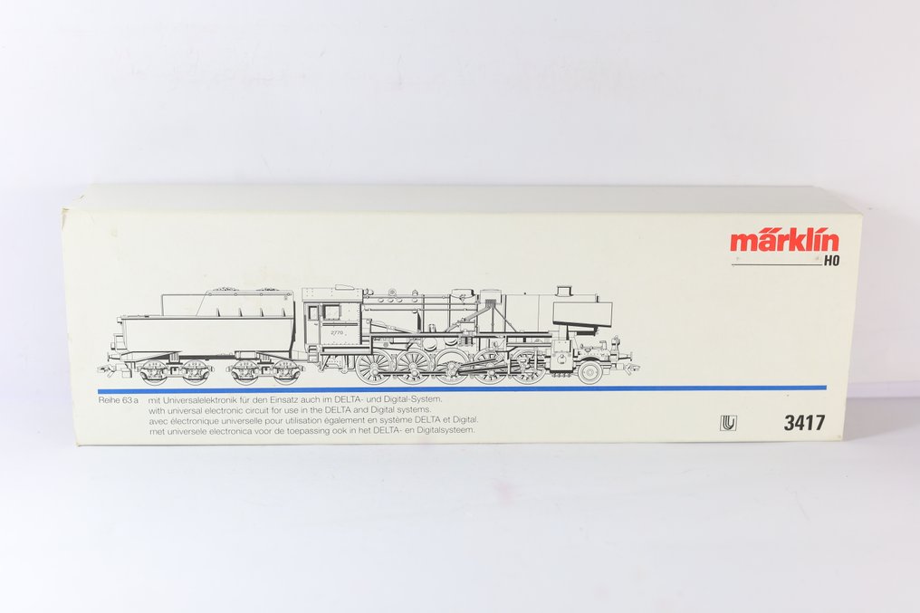 Märklin H0 - 3417 - 連煤水車的蒸汽火車 (1) - Serie 63（前身为 BR 52） - NSB #1.0