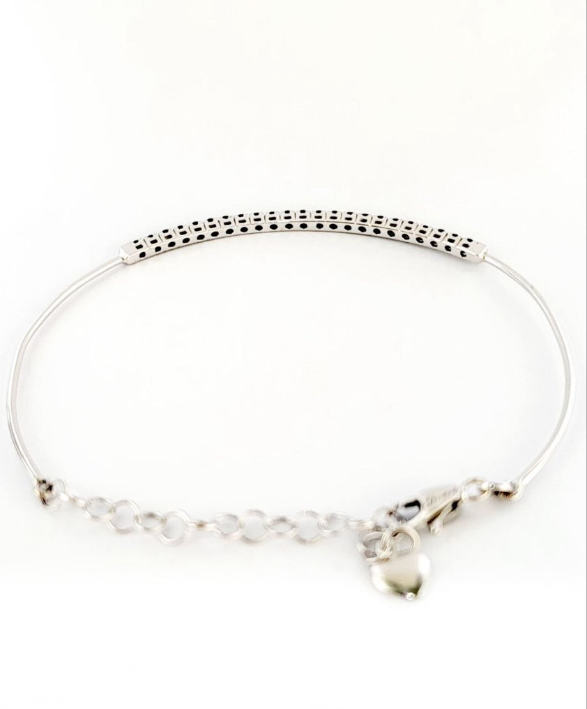 Rannekoru - 18 kt. Valkokulta -  0.73ct. tw. Timantti (Värikäsitelty)  #3.2