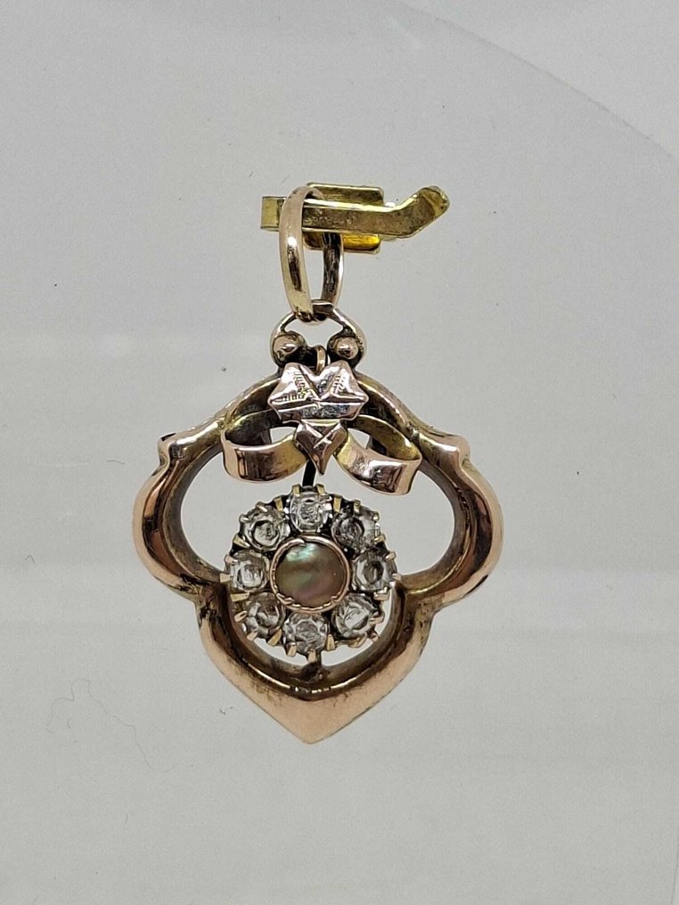 Zonder minimumprijs - Hanger - 12 kt. Roségoud #1.0