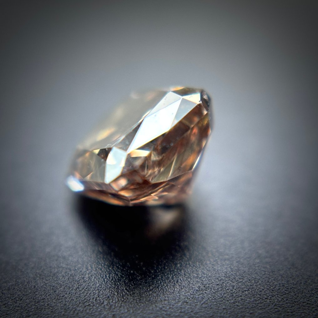 1 pcs 鑽石  (天然彩色)  - 0.53 ct - 雷地恩型 - Fancy 褐色 粉紅色 - I1 - Antwerp Laboratory for Gemstone Testing (ALGT) #4.3