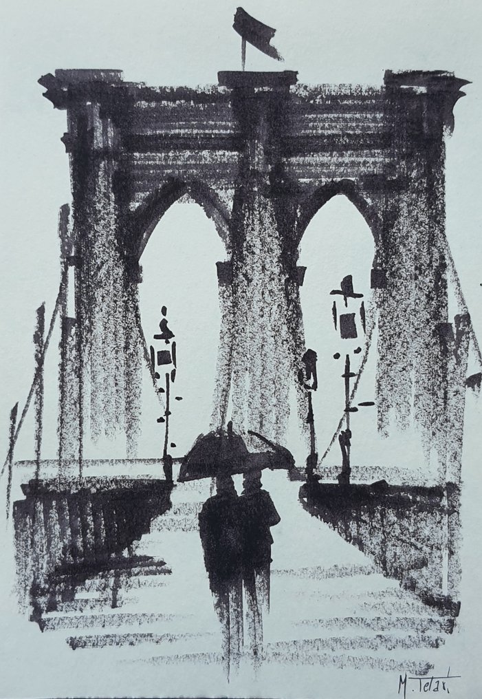 Michele Telari - Brooklyn rain - sketch #1.0
