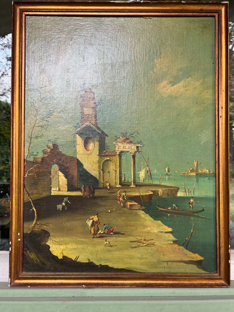 Maniera di Francesco Guardi (XX) - Capriccio Veneziano #1.0