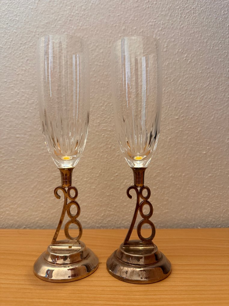 Ed’ward - Κολονάτο ποτήρι σαμπάνιας (2) - .925 silver - Milennial ποτήρια σαμπάνιας #1.0