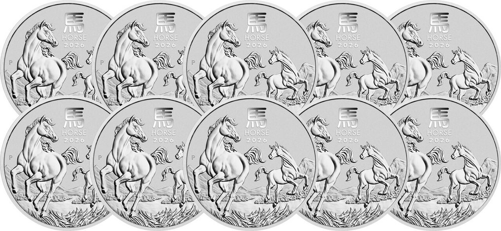 10 Feinunzen - Silber .999 - Lunar III Cheval 2026 - 311 gram - fine silver #2.1