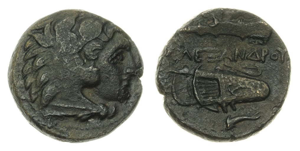马其顿国王. Alexander III 'the Great' (336-323 BC). Unit (Hercules weapons). Amphipolis (?) mint. (没有保留价) #2.1