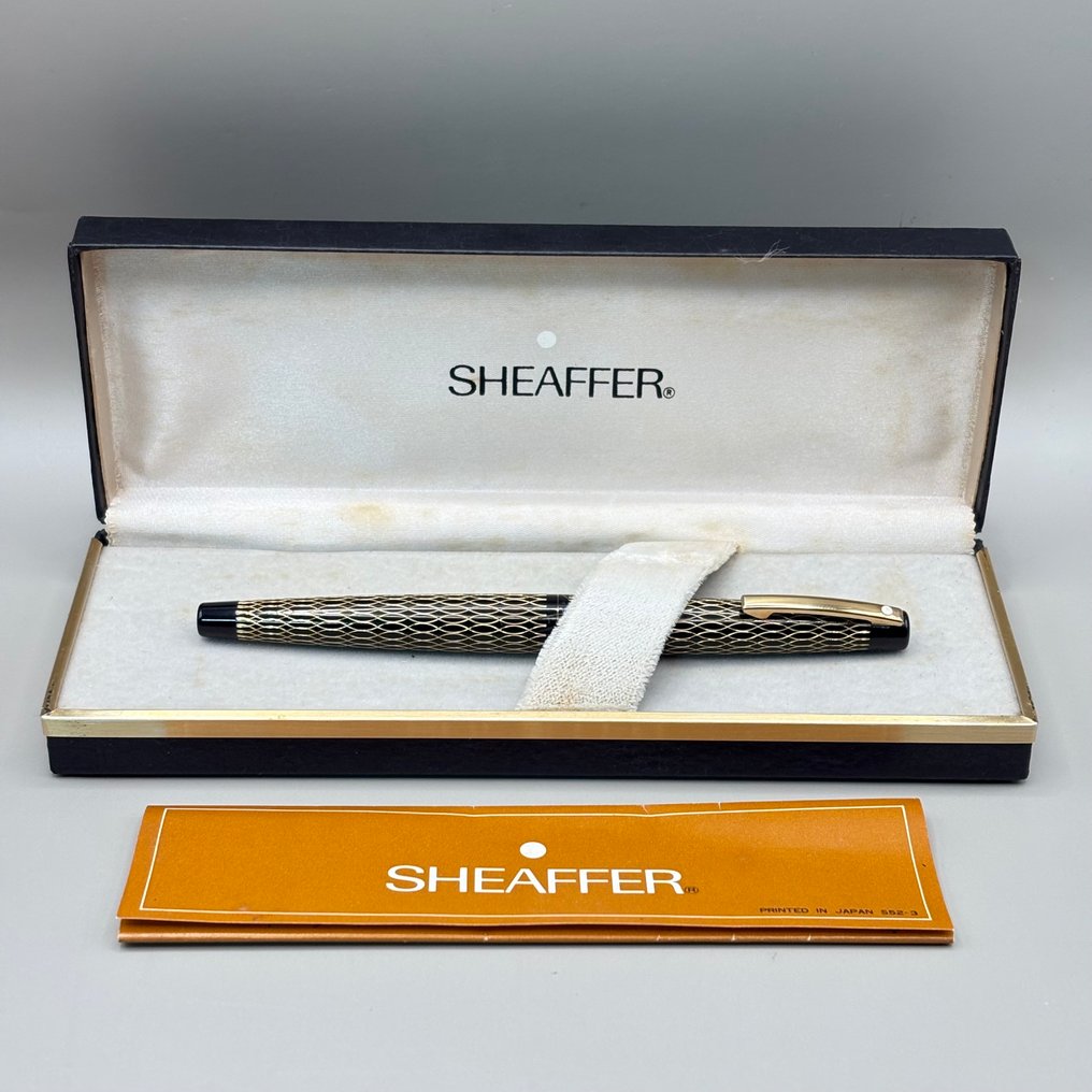 Sheaffer - Lady Sheaffer (gold basketweave pattern) - 14K gold nib (F) - Fountain pen #1.0