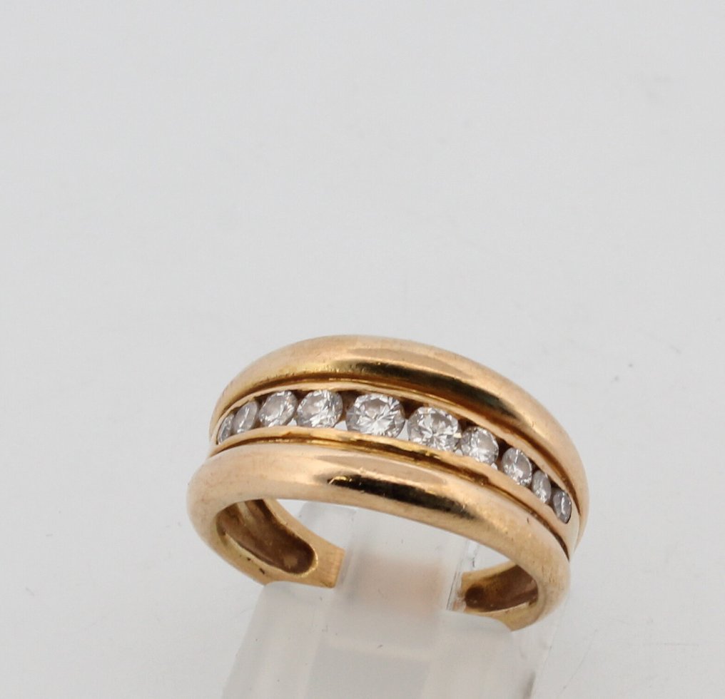 χωρίς τιμή ασφαλείας - Δαχτυλίδι - 18 καράτια Κίτρινο χρυσό Διαμάντι (Φυσικό)  - Διαμάντι #1.0