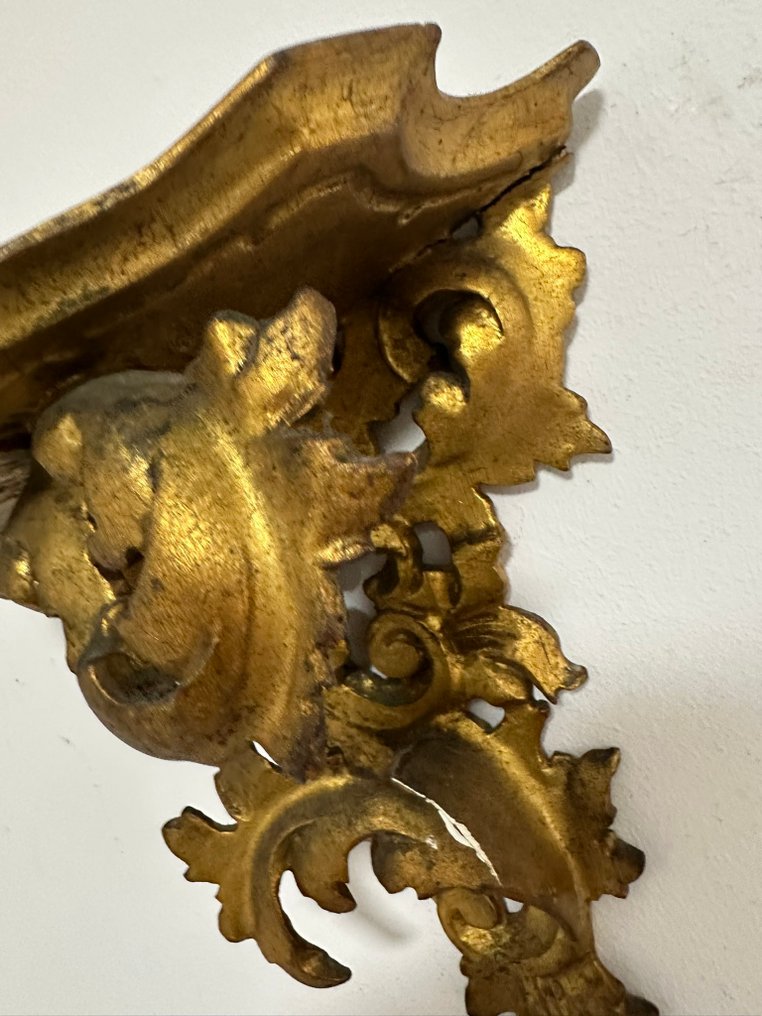 Κονσόλα - Ξύλο, χρυσό φύλλο - ράφι με χρυσό φύλλο #3.2