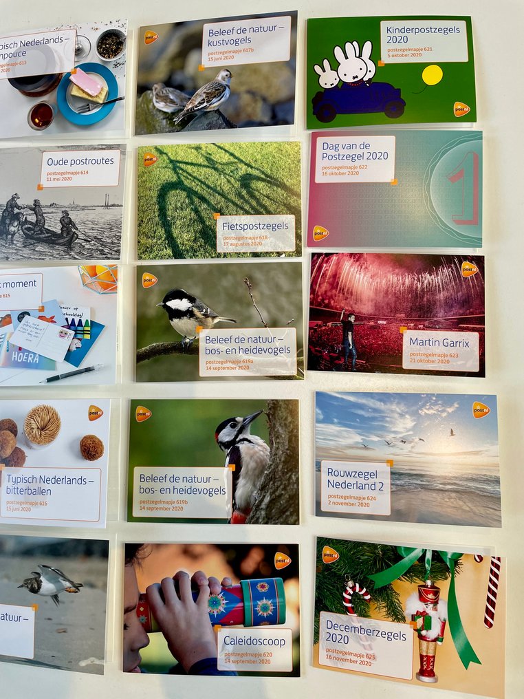 Ολλανδία 2020 - Ετήσια συλλογή φακέλων γραμματοσήμων (PZM). Συλλογή έτους. - NVPH PM 605A – PM 625 #3.2