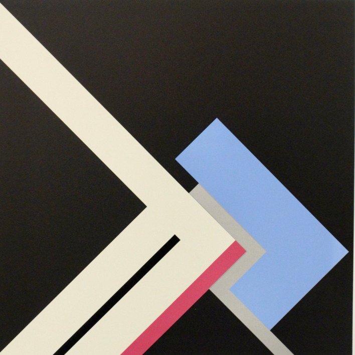 Dexel, Walter (München 1890 - 1973) - "Figuration in weiß mit blauem Haken" #1.0