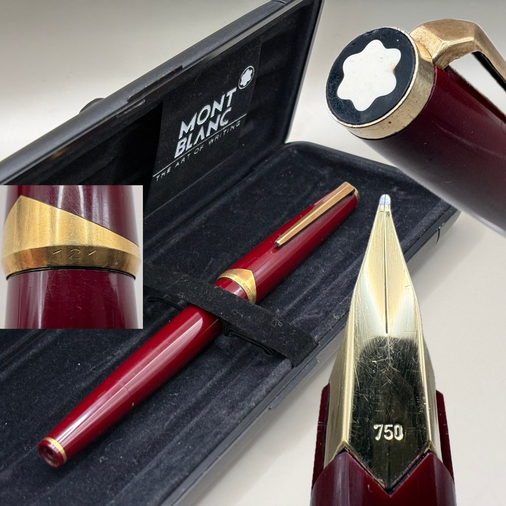 Montblanc - 121 (bordeaux) - 18k gold nib (F) - Vulpen #1.0