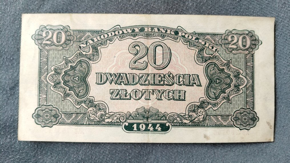 Polen. - 20 Złotych - 1944 - Pick 113 (Utan reservationspris) #1.0