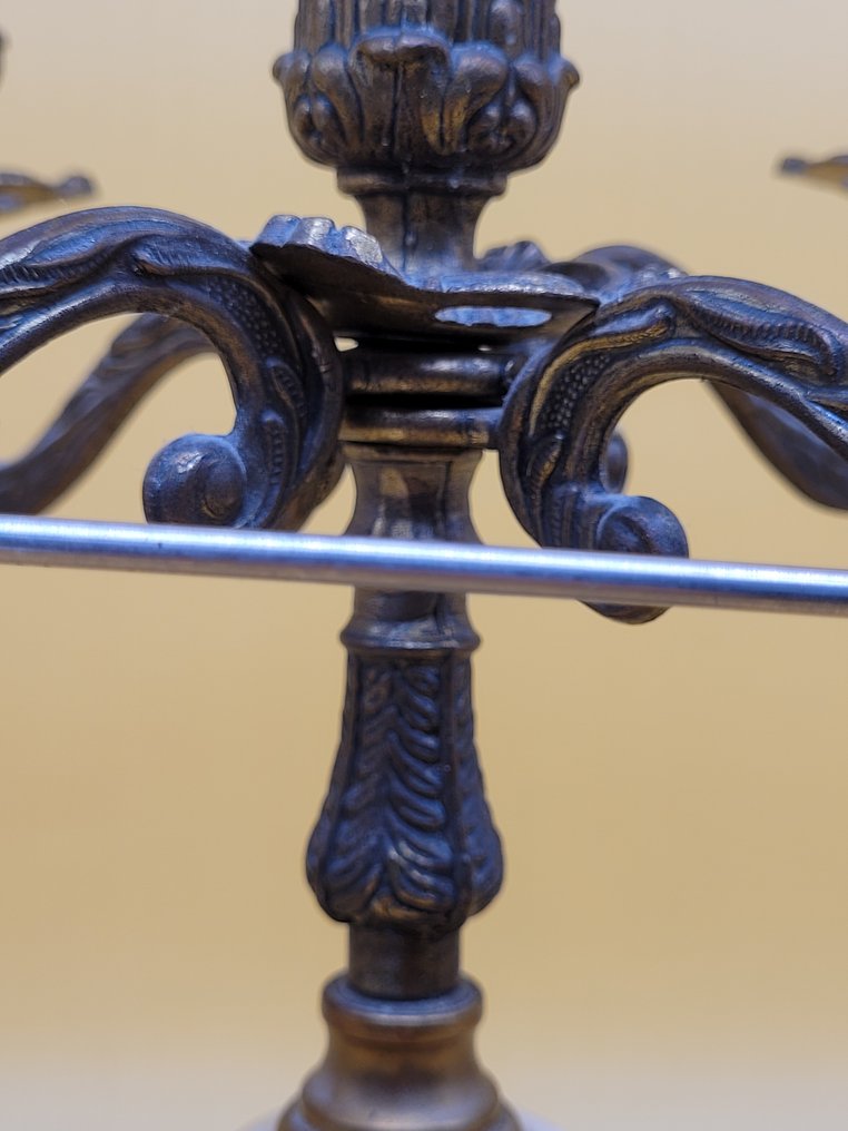 Kandelaber / Armleuchter – Onyx/Marmor und Metall – Vintage - Κηροπήγιο Chamberstick - - #4.3