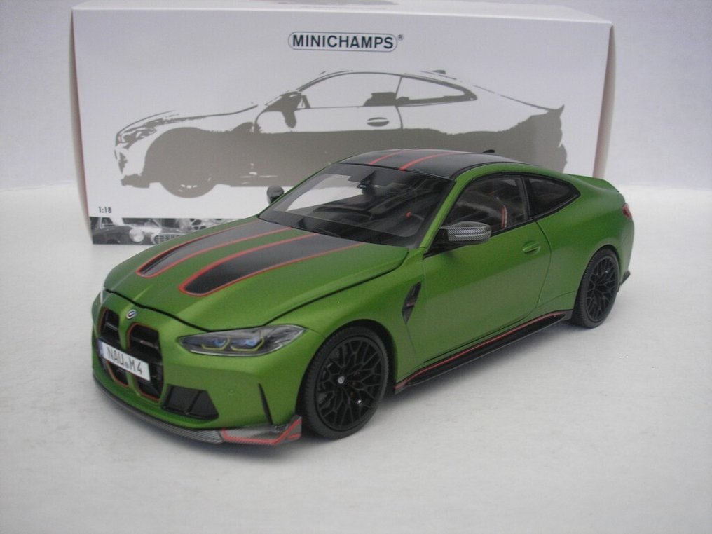Minichamps 1:18 - Modellauto - Bmw M4 CSL - 2023 - Matt Green Metallic #1.0