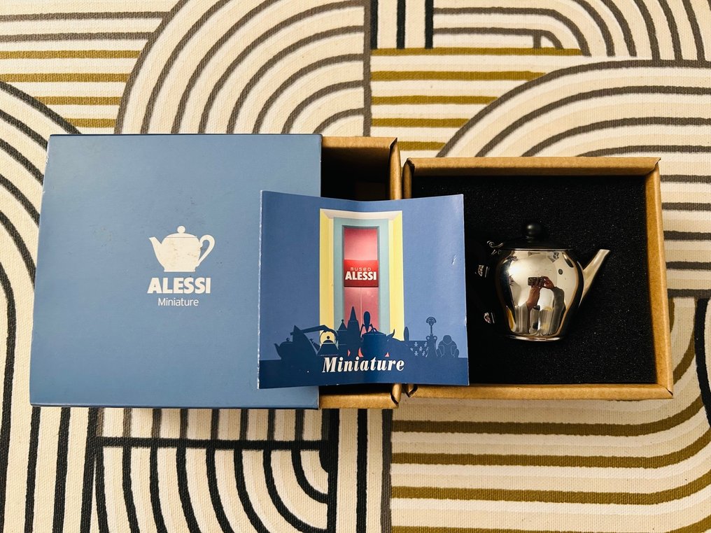 Alessi - Carlo Alessi (1945) - Miniaturfigur - Miniature teapot "Bombé" Alessi - Stahl #4.3