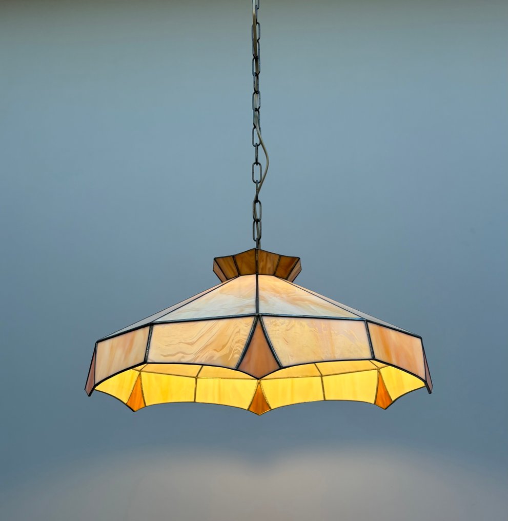 RoseDesign - Taklampa - Målat glas - Vacker stor taklampa #1.0