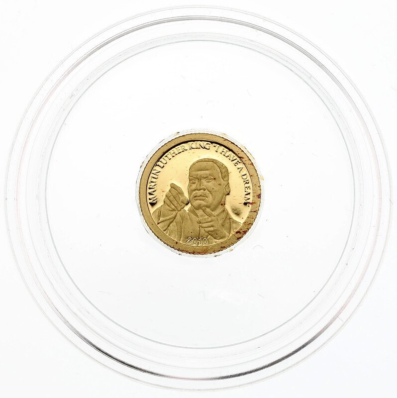 0,5 gram - Ouro .999 - Martin Luther King - 2010  (Sem preço de reserva) #2.1