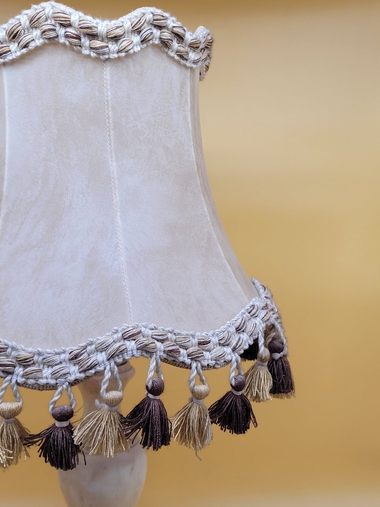 Italienische Tischlampe – Urnenform – Alabaster/Marmor mit Messing – Vintage - Φωτιστικό - Αλαβάστρο #2.1