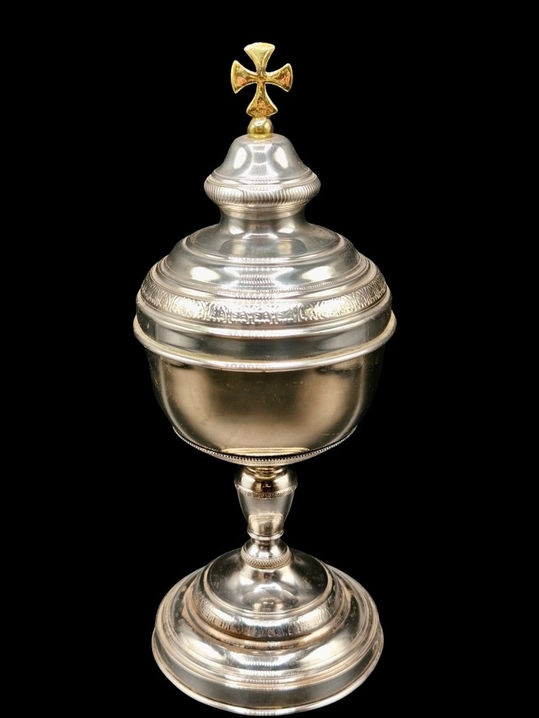 Öylättirasia - Hopeoitu metalli - Ciborio - 23,5 cm #1.0