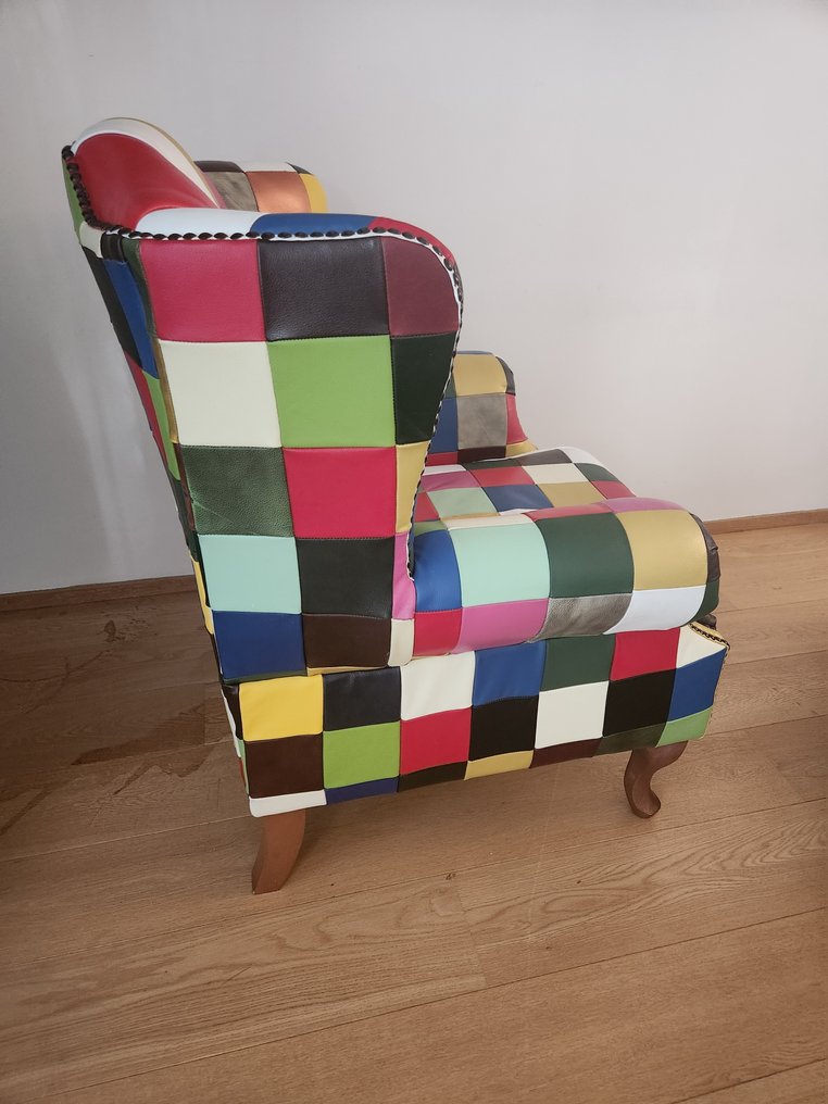 The Chesterfield Brand - 扶手椅子 - 拼布翼背 - 小牛皮 - 尊贵的多彩变色龙 #4.3