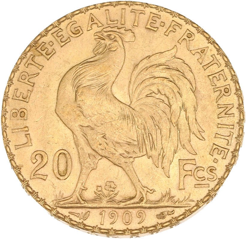 6,45 grams - Aur .900 - 20 Francs Coq / Marianne #1.0