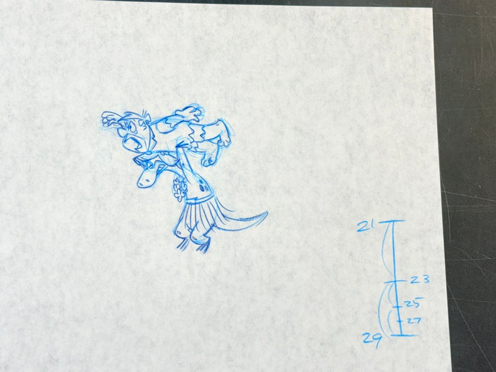 The Flintstones - 1 Oryginalny rysunek animowany Dino i Freda Flintstone'a (1960/66). #3.2