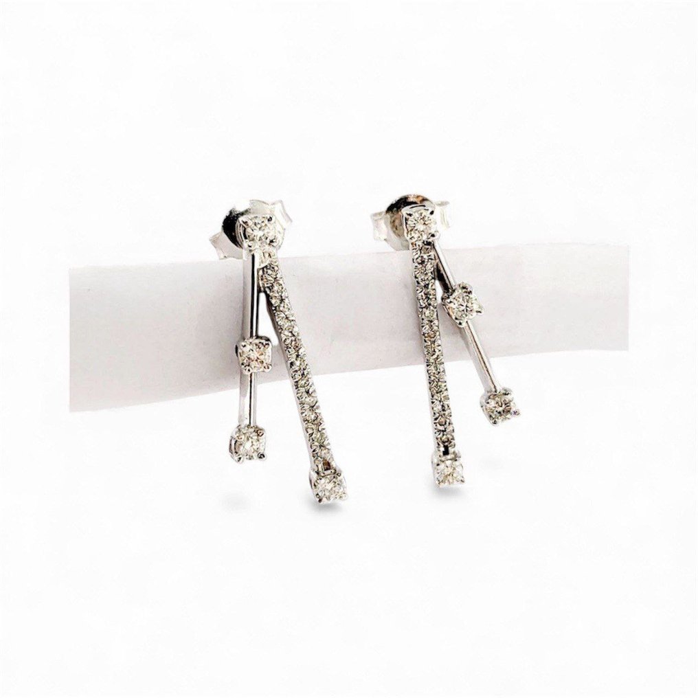 Estrò - 耳環 - 18 克拉 白金 - 0.95ct. tw. 鉆石 (天然) #4.3