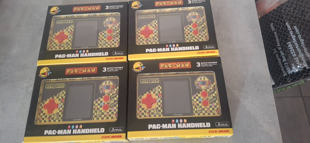 Bandai - Iconic Arcade - Pac-Man (lot of 4) - Φορητή κονσόλα παιχνιδιών - Στην αρχική του συσκευασία #1.0