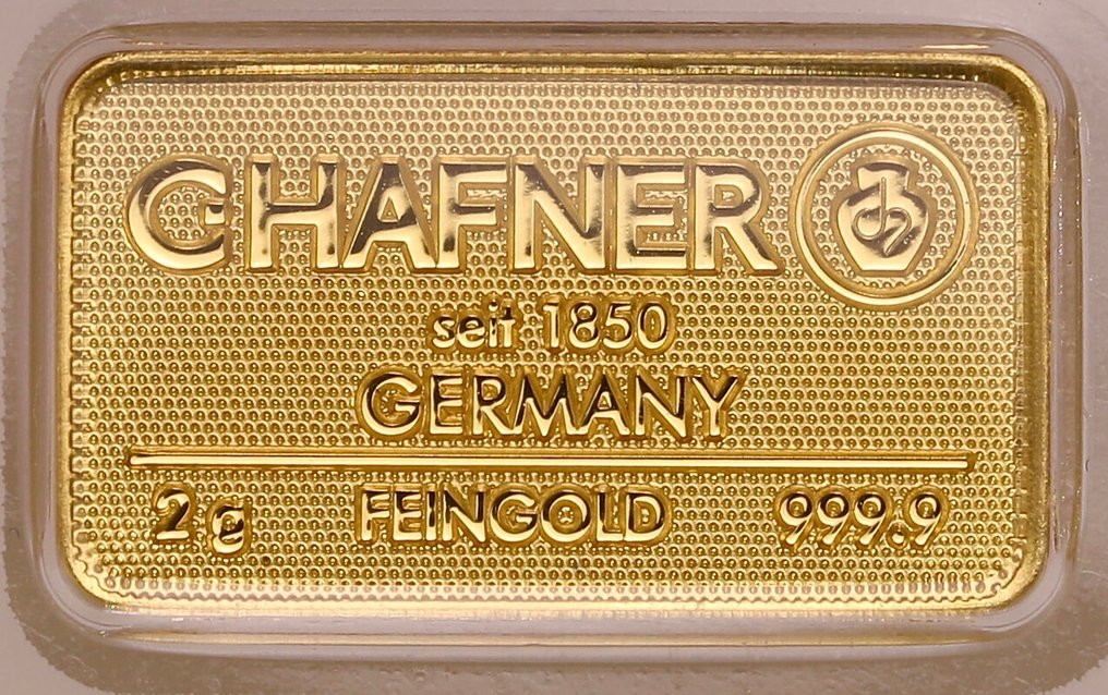 2 grams - Arany .999 - C. Hafner, Germany - Sealed & with certificate #1.0